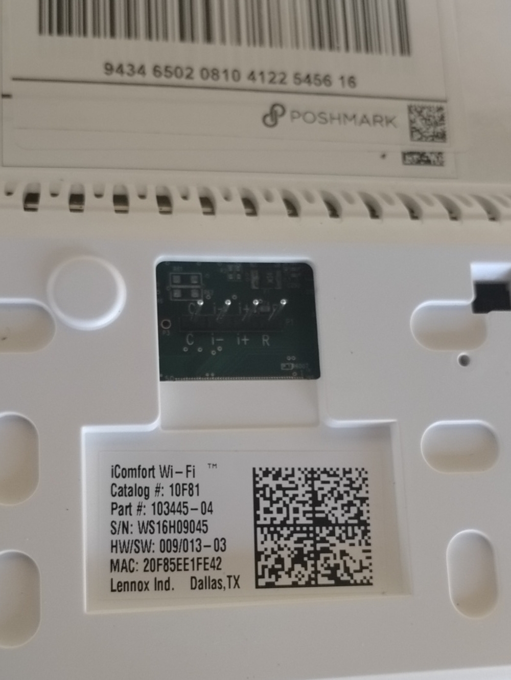 Lenox White Smart Thermostat Wi‑Fi Module